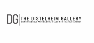 DG THE DISTELHEIM GALLERY BRINGING LEGACY AND THE LOVE OF ART INTO THE 21ST CENTURY logo