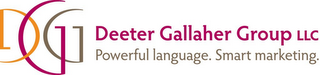 DGG DEETER GALLAHER GROUP LLC POWERFUL LANGUAGE. SMART MARKETING. logo