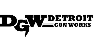 DGW DETROIT GUN WORKS logo