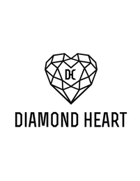 DH DIAMOND HEART logo