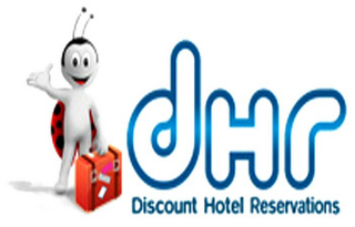 DHR DISCOUNT HOTEL RESERVATIONS logo