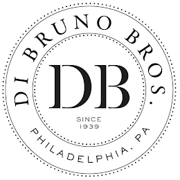 DI BRUNO BROS. PHILADELPHIA, PA DB SINCE 1939 logo
