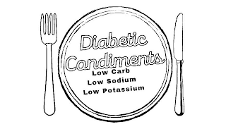 DIABETIC CONDIMENTS LOW CARB LOW SODIUM LOW POTASSIUM logo