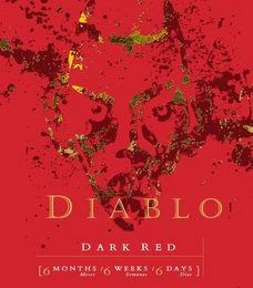DIABLO DARK RED 6 MONTHS MESES 6 WEEKS SEMANAS 6 DAYS DIAS logo