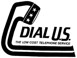 DIAL U.S. THE LOW COST TELEPHONE SERVICE logo