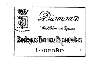 DIAMANTE BODEGAS FRANCO-ESPANOLAS LOGRONO VINO BLANCO DE ESPANA logo