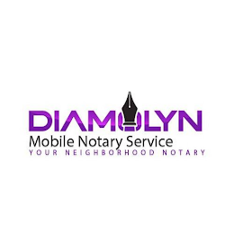 DIAMOLYN MOBILE NOTARY SERVICE YOUR NEIGHBOURHOOD NOTARY. logo