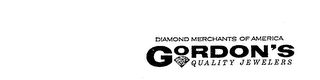 DIAMOND MERCHANTS OF AMERICA GORDON'S QUALITY JEWELERS logo