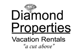 DIAMOND PROPERTIES VACATION RENTALS "A CUT ABOVE" logo