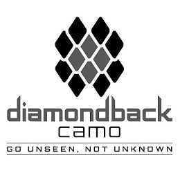 DIAMONDBACK CAMO GO UNSEEN, NOT UNKNOWN logo