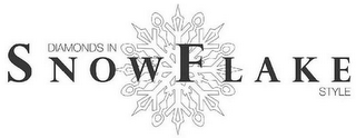 DIAMONDS IN SNOW FLAKE STYLE logo