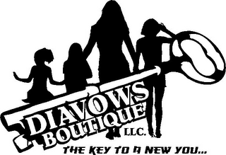 DIAVOWS BOUTIQUE LLC. THE KEY TO A NEW YOU... logo