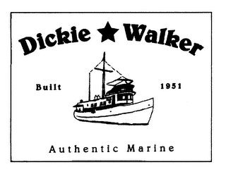 DICKIE WALKER BUILT 1951 AUTHENTIC MARINE logo