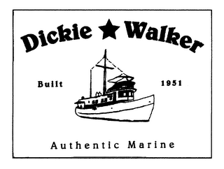 DICKIE WALKER BUILT 1951 AUTHENTIC MARINE logo