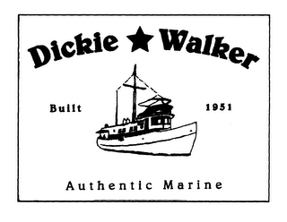 DICKIE WALKER BUILT 1951 AUTHENTIC MARINE logo