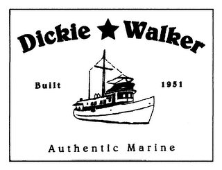 DICKIE WALKER BUILT 1951 AUTHENTIC MARINE logo