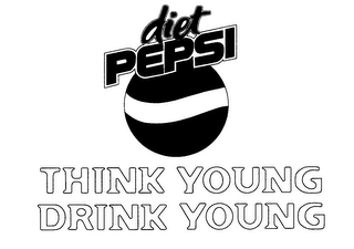 DIET PEPSI THINK YOUNG DRINK YOUNG logo