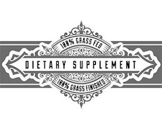 DIETARY SUPPLEMENT 100% GRASS FED 100% GRASS FINISHED logo
