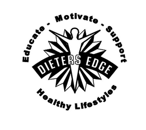 DIETERS EDGE EDUCATE - MOTIVATE - SUPPORT HEALTHY LIFESTYLES logo