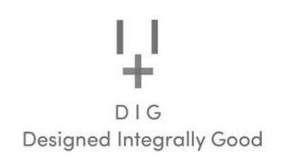 DIG DESIGNED INTEGRALLY GOOD logo