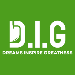 D.I.G DREAMS INSPIRE GREATNESS logo
