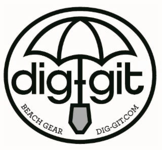 DIG-GIT BEACH GEAR DIG-GIT.COM logo