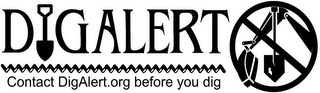 DIGALERT CONTACT DIGALERT.ORG BEFORE YOU DIG logo
