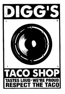 DIGG'S TACO SHOP TASTES LOUD - WE'RE PROUD RESPECT THE TACO logo