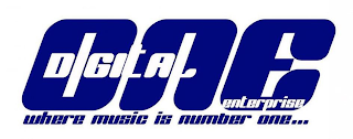 DIGITAL ONE ENTERPRISE WHERE MUSIC IS NUMBER ONE... logo