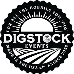 DIGSTOCK EVENTS FOR ALL THE HOBBIES YOU "DIG" MADE IN THE USA SINCE 2020 CORPS logo