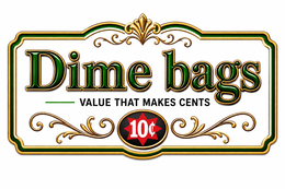 DIME BAGS. VALUE THAT MAKES CENTS. logo