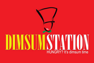 DIMSUMSTATION HUNGRY? IT'S DIMSUM TIME IN WHITE logo