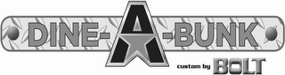 DINE-A-BUNK CUSTOM BY BOLT logo