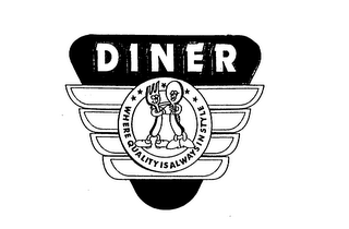 DINER WHERE QUALITY IS ALWAYS IN STYLE logo