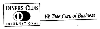 DINERS CLUB INTERNATIONAL WE TAKE CARE OF BUSINESS logo