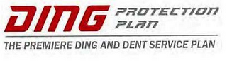DING PROTECTION PLAN THE PREMIER DING AND DENT SERVICE PLAN logo