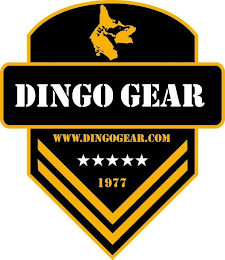 DINGO GEAR WWW.DINGOGEAR.COM 1977 logo