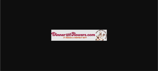 DINNER AND FLOWERS.COM IT MAKES A PERFECT GIFT FOOD AND DELIVERY SERVICE logo