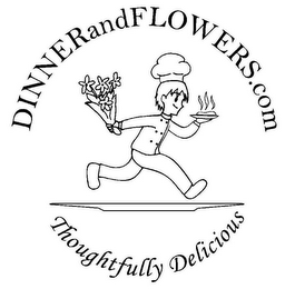 DINNERANDFLOWERS.COM THOUGHTFULLY DELICIOUS logo
