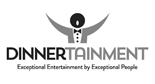 DINNERTAINMENT EXCEPTIONAL ENTERTAINMENT BY EXCEPTIONAL PEOPLE logo