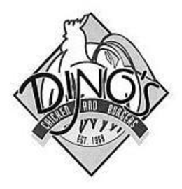 DINO'S CHICKEN AND BURGERS EST. 1968 logo