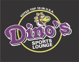 DINO'S VOTED TOP 10 IN U.S.A. SPORTS LOUNGE logo