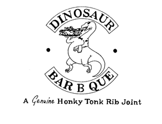 DINOSAUR BAR B QUE A GENUINE HONKY TONK RIB JOINT logo