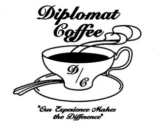 DIPLOMAT COFFEE DC "OUR EXPERIENCE MAKES THE DIFFERENCE" logo