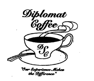 DIPLOMAT COFFEE "OUR EXPERIENCE MAKES THE DIFFERENCE" logo