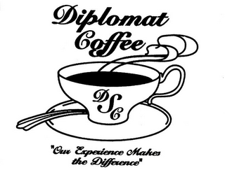 DIPLOMAT COFFEE "OUR EXPERIENCE MAKES THE DIFFERENCE" D C logo