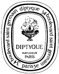 DIPTYQUE PARFUMEUR PARIS DIPTYQUE 34 BOULEVARD SAINT GERMAIN PARIS 5E logo