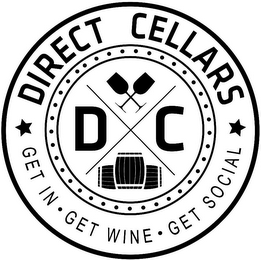 DIRECT CELLARS GET IN · GET WINE · GET SOCIAL DC logo