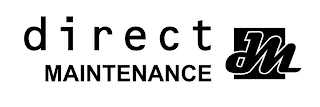 DIRECT MAINTENANCE DM logo