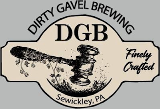 DIRTY GAVEL BREWING DGB FINELY CRAFTED SEWICKLEY, PA logo